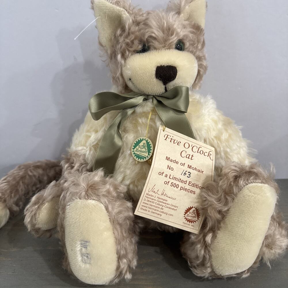 Vintage Martin Hermann Plush Toy Five O’clock Cat Limited 163/500 Mohair Germany